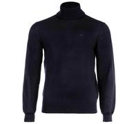 Armani Exchange Men Black Turtleneck Sweater Fine Knit Merino Wool Logo