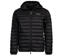 Armani Exchange Men’s Down Puffer Jacket Hooded Quilted, Zip Front, Blue/Black