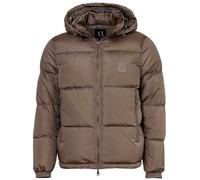 Armani Exchange Men’s Down Puffer Jacket Hooded Quilted, Zip Front, Blue/Black