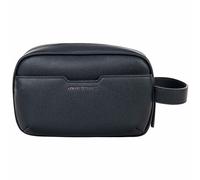 Armani Exchange Men’s Toiletry Bag Alex Beauty Blue Black, Zipper, Faux Leather