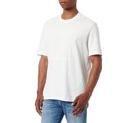 Armani Exchange Men's 1991 Milano/New York Text Creating Central Square On Regular Fit Tee T-Shirt, Off White, M