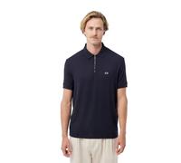 Armani Exchange Men's 3D Embroidered Logo Half Silver Zip Polo Shirt (Pack of 1)