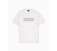 Armani Exchange Men's 3D Printed Big Front Logo T-Shirt, White, L