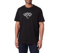 Armani Exchange Men's 3D Printed Front Logo Plain T-Shirt, Black, S