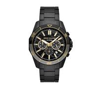 A|X Armani Exchange Dive-Inspired Sports Watch for Men with Stainless Steel or Silicone Band, Black/Gold Accents, Modern