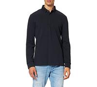 Men's Armani Exchange Mens Long Sleeve Micro Logo Polo Shirt - Black - Size: 40/Regular