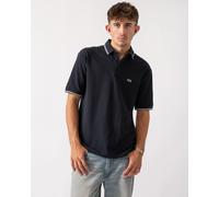Armani Exchange Mens A|X Monogram Polo Shirt with Double Tipping - Deep Navy