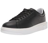 Armani Exchange Men's Actionleather, sidelogo, lace-up Trainers, Black, 7 UK