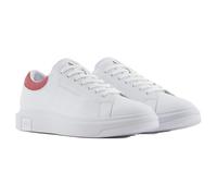Armani Exchange Men's ActionLeather,sidelogo,Laceup Sneaker, OP.White+Cardinal, 9 UK