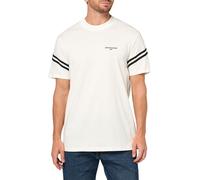 Armani Exchange Men's Arm Band Text Logo Tee T-Shirt, Off White, M