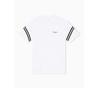 Armani Exchange Men's Arm Band Text Logo Tee T-Shirt, Off White, XL
