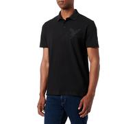 Armani Exchange Men's Ax Eagle Logo Regular Fit Piquet Polo Shirt, Black, S