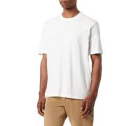 Armani Exchange Men's Ax Logo with Square Outline Regular Fit Tee T-Shirt, Off White, L