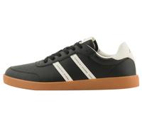 Armani Exchange Men's Berlin, Double Stripes Logo Sneaker, Black Off White, 7.5 UK