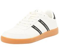 Armani Exchange Men's Berlin, Double Stripes Logo Sneaker, Off White Black, 9.5 UK