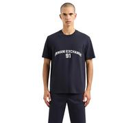 Armani Exchange Men's Big Embroidered Logo Regular Fit T-Shirt, Navy, M