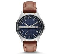 Armani Exchange Men's Brown Leather Strap Watch