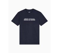 Armani Exchange Mens Center Text Logo Tee T-Shirt, Deep Navy, L UK