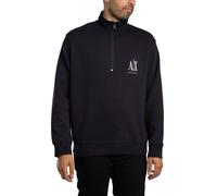 Armani Exchange Men's Chest Logo 1/4 Zip Sweatshirt, Blue
