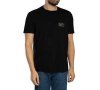 Armani Exchange Men's Black and Gold Capsule, Patch Logo T-Shirt, XXL