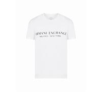 Armani Exchange Men's Cotton Milano/New York Logo White T-Shirt