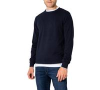 Armani Exchange Mens Crew Neck, Front Embroidered Ton sur Ton Logo Sweater Sweater, Navy, Extra Small