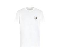 Armani Exchange Men's Crew Neck Palm Tree Tee Off White XL