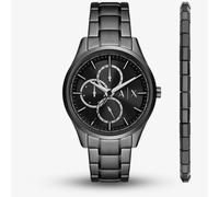 Armani Exchange Mens Dante Black Multifunction Watch & Bracelet Set AX7154SET