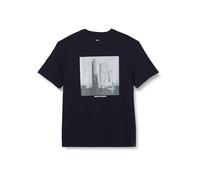 Armani Exchange Men's Digital Desert, Printed Grapigh T-Shirt, Blue, XXL, Night Sky
