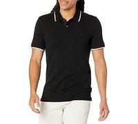 Armani Exchange Mens Small Logo Pique Polo Shirt Colour: Black, Size: