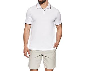 Armani Exchange Men's Double Stripe Polo Shirt, White (White 1100), X-Small