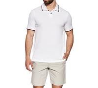 Armani Exchange Men's Double Stripe Polo Shirt, White (White 1100), XX-Large