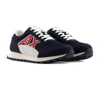 Armani Exchange Men's Drop Sneaker, DEEP Navy+Cardinal, 12 UK