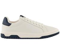 Armani Exchange Men's Duck, Leather, Back Logo Sneaker, Off White Navy, 11.5 UK