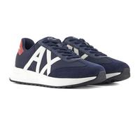 Armani Exchange Men's Dusseldorf Contrast Logo Sneaker, Navy red, 6 UK