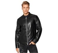 Armani Exchange Men's Eco-leather Blouson Bomber Jacket, Black, S UK