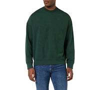 Armani Exchange Men's Embossed & Big Tone Lettering Sweatshirt, Green Gables, L