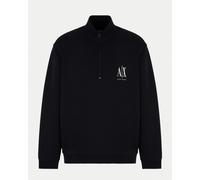 Armani Exchange Men's, Icon project, embroidered logo, front zip Sweatshirt, Deep navy, M
