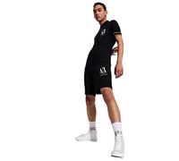 Armani Exchange Men's Embroidered Front Logo, Adjustable Drawstrings Casual Shorts, Navy, XL