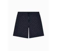 Armani Exchange Men's Essential, All-Over Monogram, Bermuda Shorts, Black, XL, Black, XL