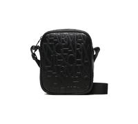 Armani Exchange Men's Essential Jim, Sustainable Embossed Monogram, Front Pocket Crossbody, 20, OS