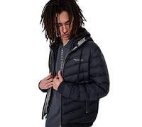 Armani Exchange Mens Essential, Milano/New York, Full Zip, Quilted Dobule Faces Jacket, Navy Blue/Grey Marl, XL UK