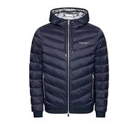 Armani Exchange Mens Essential, Milano/New York, Full Zip, Quilted Dobule Faces Jacket, Navy Blue/Grey Marl, XL UK