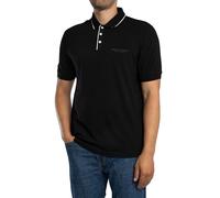 Armani Exchange Men's Essential, Striped Collar Side Milano-New York Logo Lettering Polo Shirt (Pack of 1)