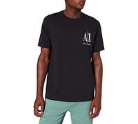 Armani Exchange Men's Front Embroidered Logo T-Shirt, Navy, Extra Small