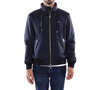 Armani Exchange Men's Front, Logo on Drawstrings, Zip Pockets, Concealed Hood Jacket, Blue, Extra-Large,8NZB60ZN97Z1583