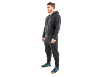 Armani Exchange Men's Genuine Cotton, Zipped, Long Sleeve Side Logo Hooded Sweatshirt, Blue, L, deep navy, L