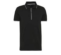 Armani Exchange Men's Hidden Buttons, Stretch Cotton Polo Shirt Not Applicable, Black (Black 1200), Large