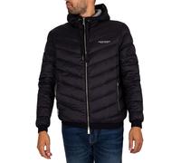 Armani Exchange Men's Hooded Woven Down Jacket, Black