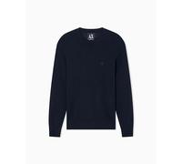 Armani Exchange Men's Icon Project, Emboidered Logo Pullover Sweater, deep Navy, XXL
